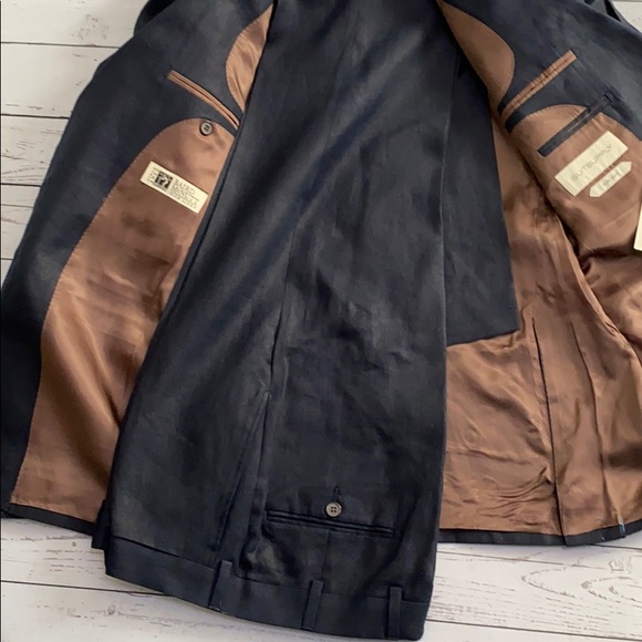 SuitSupply Napoli Navy Linen Suit - Picture 3 of 5